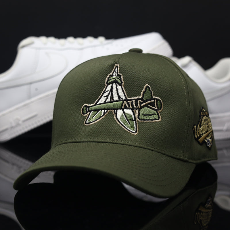 5 Panel ATL Feather Snapback Olive
