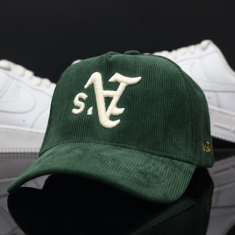 A's Snapback Forest Corduroy