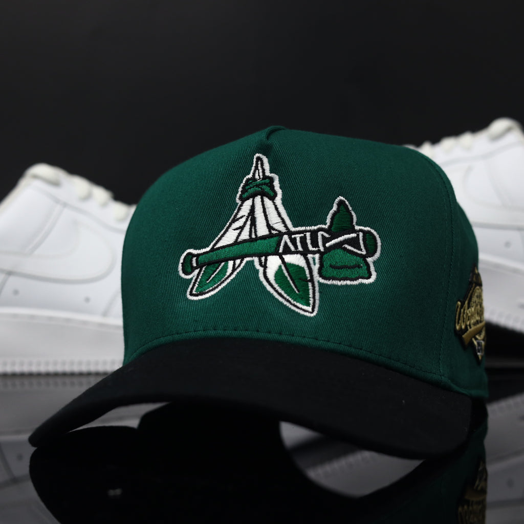 5 Panel ATL Feather Snapback Forest Black