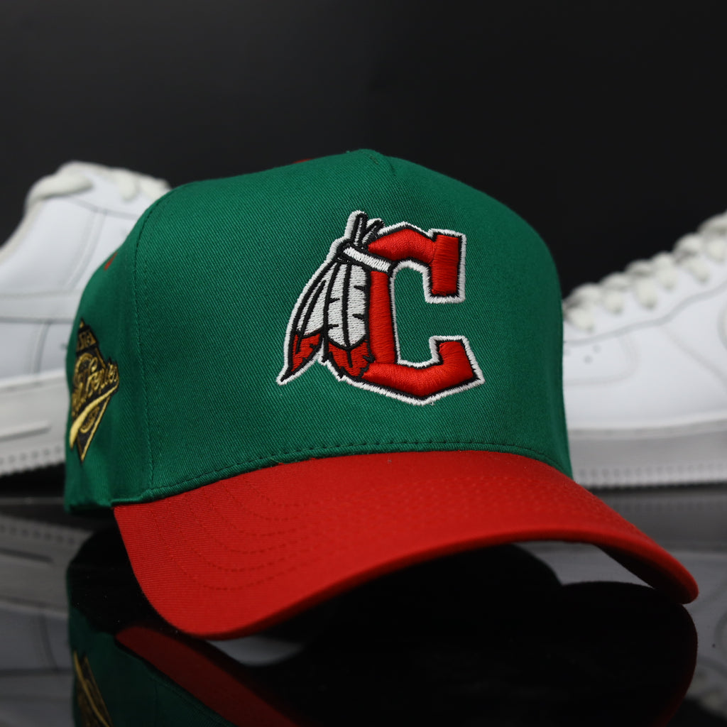 5 Panel Reimagined CLE Snapback Green Red