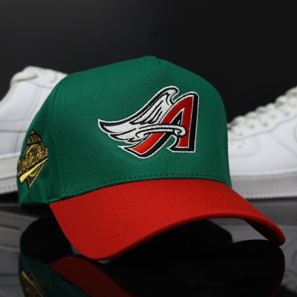 5 Panel 90s Angels Snapback Green Red