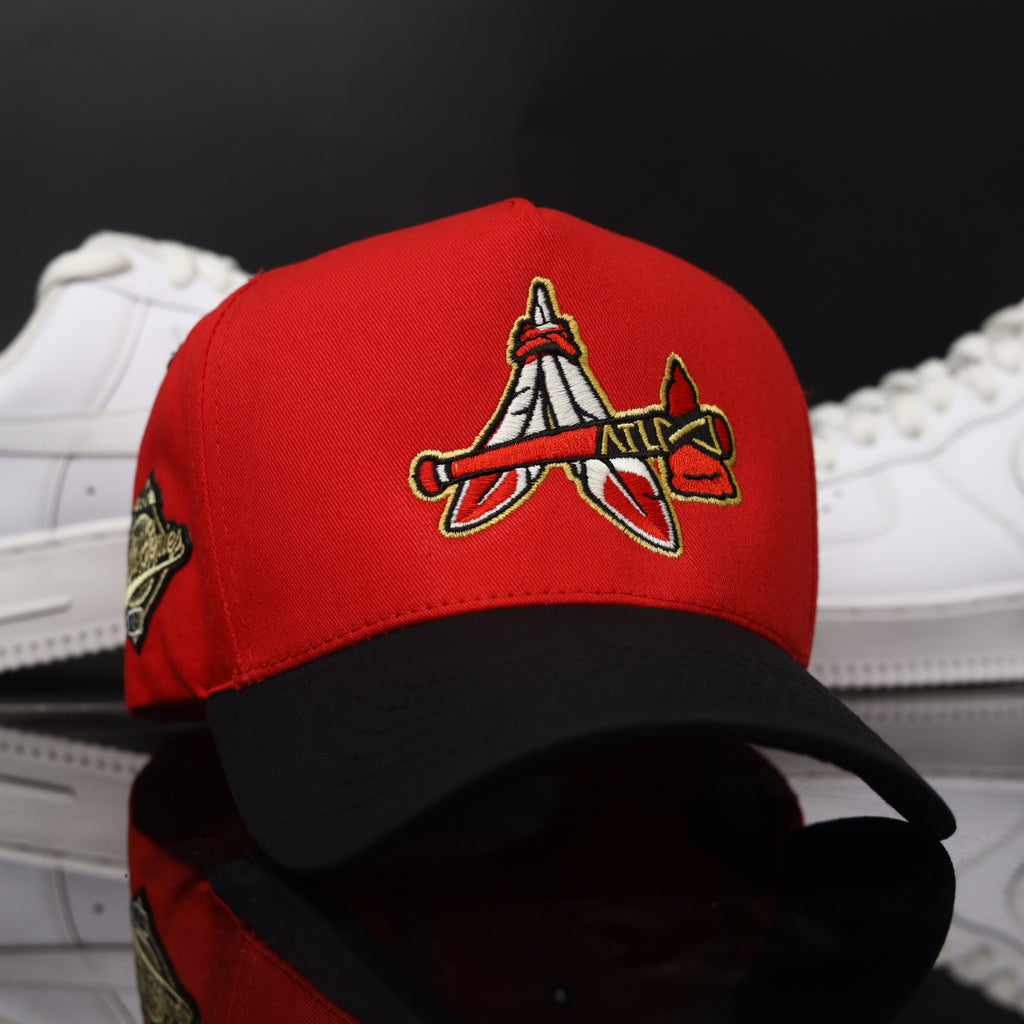 5 Panel ATL Feather Snapback Red Black