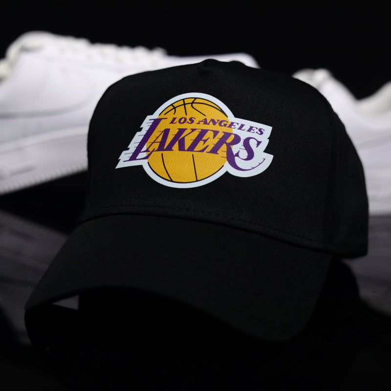 Lakers- Black Screen Print Snapback